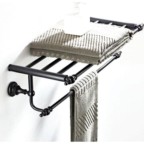 Bathroom Accessory Bath Towel Rack Oil Rubbed Bronze Quality Wall Mounted Towel Rail Holder Toilet Bar ZD1651