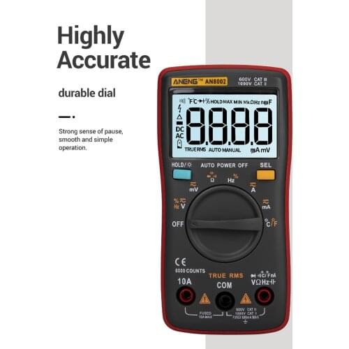 ANENG AN8002 Digital Multimeter 6000 Counts Multimetro Multitester Digital Profesional Transistor Capacitor Tester lcr esrmeter