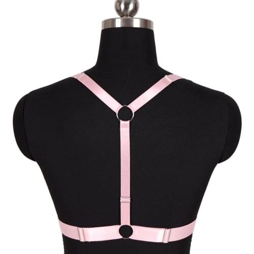 Bustier Handmade Bondage Body Harness Women Chest Cage Sexy Lingerie Hot Erotic Gothic Garter Belt Body Bondage Fetish Crop Top
