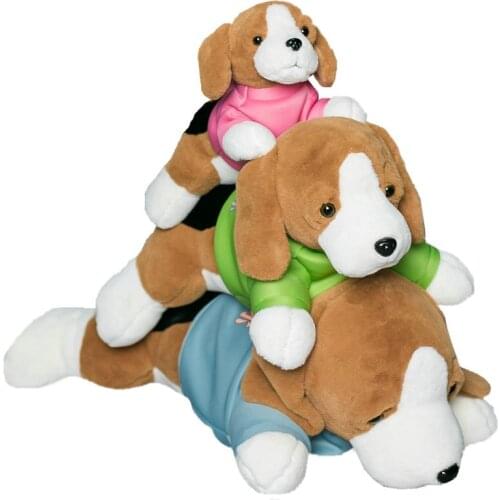 Giant Big Hug LIfelike Beagle Dog Plush Toy Pillow Stuffed Hound Dog Real Dog Touch Feeling Throw Pillow Birthday Gift for Boy