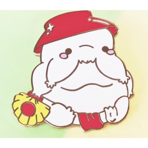 Kawaii Radish Spirit Hard Enamel Pin Pastel Cartoon Plant Radishs God Backpack Pins Spirited Aways Anime Movie Fans Unique Gift