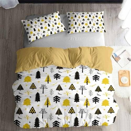 3D Bedding Set Forest snow scenery Print Duvet cover set lifelike bedclothes with pillowcase bed set home Textiles #2-07