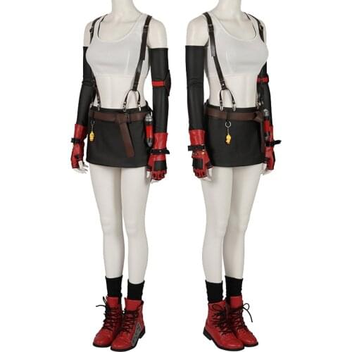 Adult Women Final Fantasy VII Remake Tifa cosplay Suits Costume Halloween Party Suit Custom