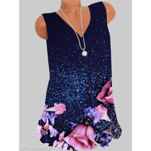 Fashion woman T-shirt sleeveless Casual T-shirt woman Large size top