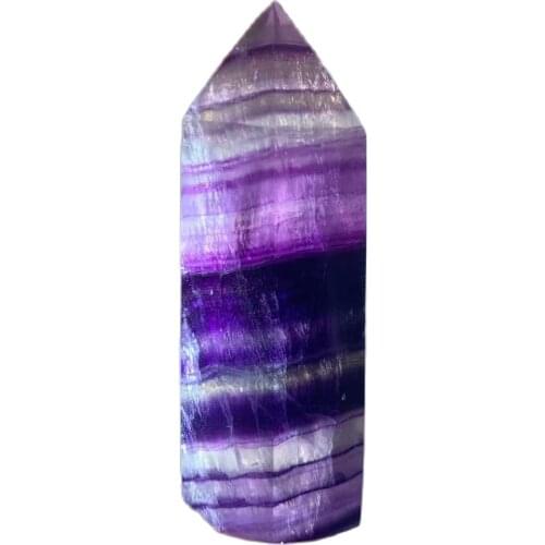 Natural Stones Crystal Purple Fluorite Quartz Mineral Obelisk， Natural Stone Healing Stone Energy Ore，Home Decoration