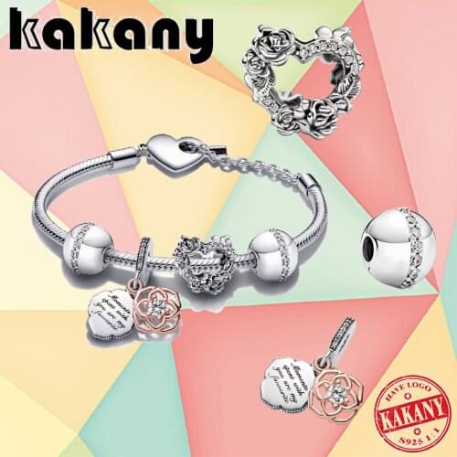 2021 New High-quality Mothers Day Series 100% 925 Silver Heartstring Bracelet Set, Fashionable Charm Diy Jewelry For Girls