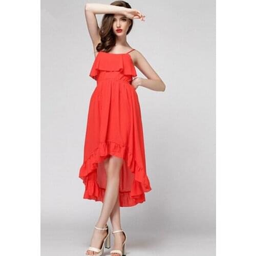 NEW 2020 Summer women asymmetrical long chiffon bohemian beach dress,girl party dress ,plus size S- 4XL vestidos girl dresses