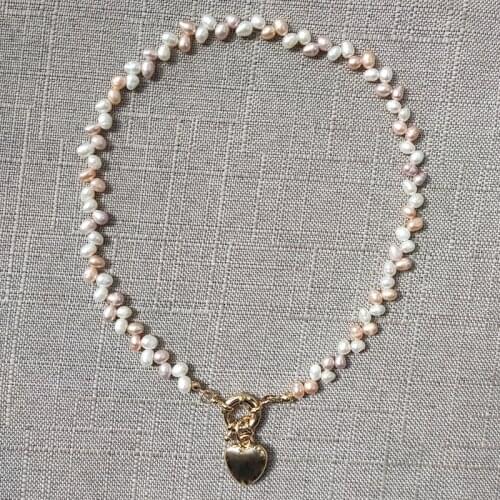 2020 autumn new pearl necklace handmade oval natural pearl choker ladies banquet charm accessories gifts for friends Korean