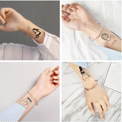 Sexy Tattoo Woman Taty Old School Fake Tatoo Body Art Temporary Tattoo Sticker For Female Tatuajes Tatuagem