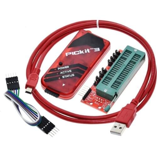 PICKIT3 + PIC Programmer adapter seat PICKIT 3 Programmer Offline Programming PIC Simulator for MPLAB IDE X IDE,PG164130