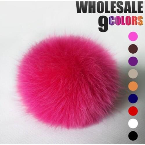 Real Fox Fur Ball Fur Pom Pom for Women Hot Sale for Winter Fur Hats and Children Accessories for Women Child Fur Beanie & Hat