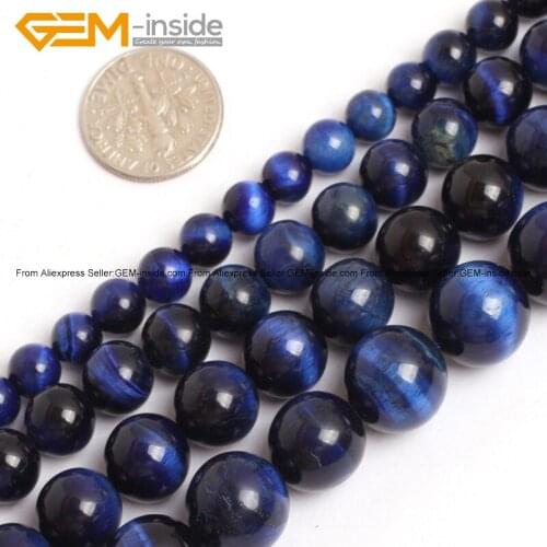 Rondelle Lapis Blue Tiger Eye Dyed Color Spacer Beads For Jewelry Making Bracelets 6-12mm 15inches DIY Jewellery Gem-inside
