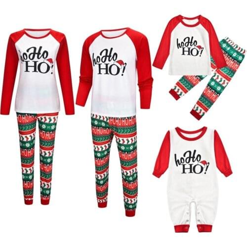 Christmas Family Letter Print Pajamas Set Adult Kids Cute Nightwear Home Look Sleepwear Dad Mom Baby Matching Outfits