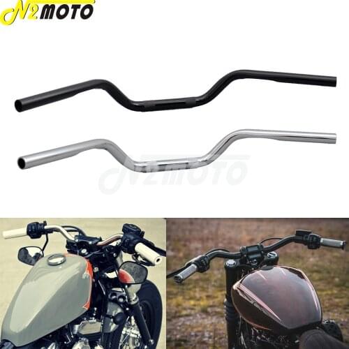 Motorcycle 1" Handlebar 25.4mm Drag Bar Handle Bar for Harley Touring Sportster Dyna Fat Street Bob Cruiser Cafe Racer Iron Low
