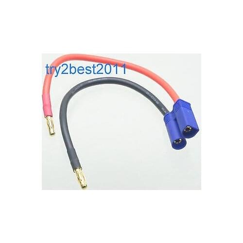 EC5 Charger Lead with Banana Male Bullet Plug 150MM 12awg Wire NiMH/Lipo Adapter