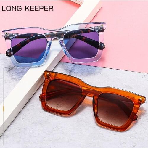 LongKeeper Sunglasses Women Men Brand Design Fashion Square Sun Glasses Ladies Outdoor Travel Eyewear Lunette De Soleil Femme