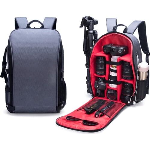 Fashion Anti-Theft Waterproof Double Shoulder Digital Single Lens Reflex DSLR Small Video Camera Photo Drone Pack Backpack Bag