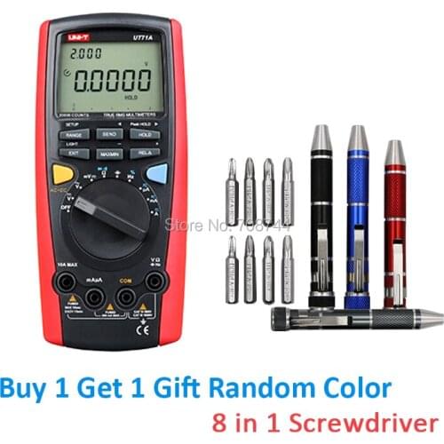 UNI-T UT71A Digital MultiMeter Ture RMS AC DC Meter Volt Ampere Ohm Capacitance Temp Tester Ammeter Multimeter Pocket Multimeter
