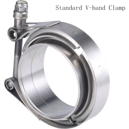 V band Clamp 2/2.36/2.5/3/3.25/3.5/4/5 inch Universal V-band Clamp Exhaust Pipe Stainless Steel V-clamp Male Female Flanges Kit