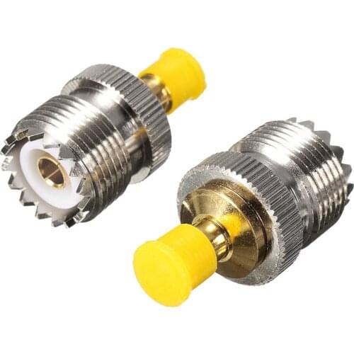 1/2pcs Antenna Adaptor S021A SMA-F to UHF-F Female SO239 For BAOFENG UV-5R PX-777 PX-888 Connector Coverter Right angle CE0126X2