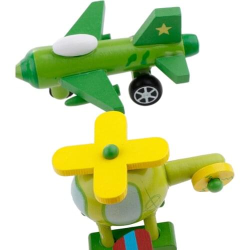 12pcs Wooden Plane Airplane Eco-friendly Aircraft Toys for Children