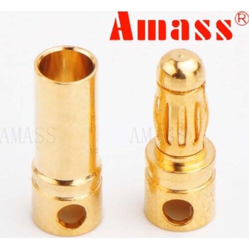 20 pairs/lot Brushless Motor High Quality Banana Plug 2.0mm 3.5mm 4.0mm Gold Bullet Connector Plated For ESC Battery