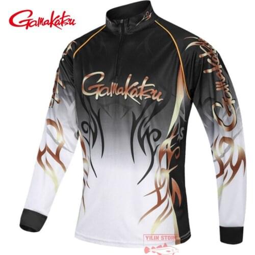 2021 New Gamakatsu hiking Fishing Shirts Outdoor Sport Quick Dry Mens Fishing Clothes Plus Size Anti Uv Cycling Fishing Clothing