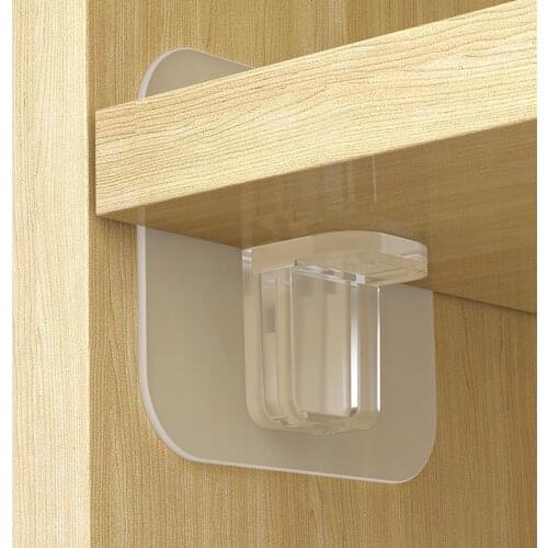 4/10pcs Adhesive Shelf Support Pegs Shelf Support Adhesive Pegs Closet Cabinet Shelf Support Clips Wall Hangers Strong Holders