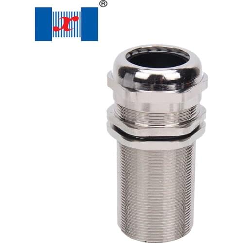 5 Pcs M20 Metric Longer Thread Type Metal Waterproof Cable Gland Nickel Plated Brass Cable Connector