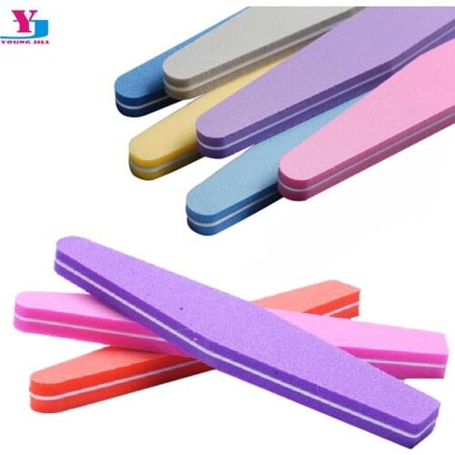 50Pcs Double Side Sanding Washable Sponge 100/180 Nail Buffers Files Salon Manicure Set UV Gel Polisher Manikur Tools Wholesale