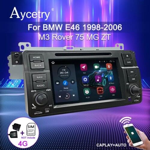 1 Din Android 10 GPS Navigation For BMW E46 M3 Rover 75 Coupe 318/320/325/330/335 Car Radio Multimedia DVD Player auto Stereo BT