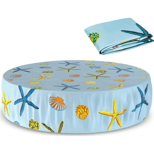 82-162cm Starfish Pattern Waterpoof Swimming Pool Cover Dog Bath Pool Covers PVC Washable Waterpoof Anti-dust Pool Cover