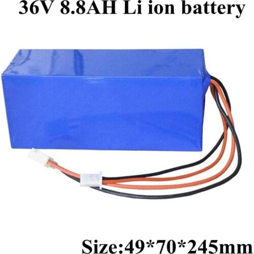 36V 8.8Ah Li-ion Battery Pack Lithium 36V 8.8ah for Electric Bike Scooter Wheelchair with BMS+2A Chager