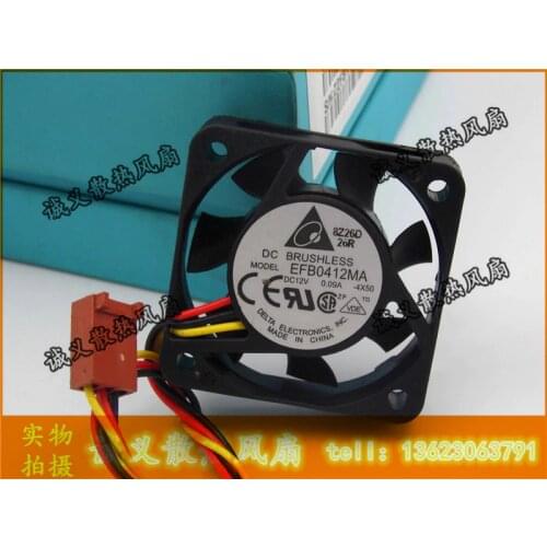 EFB0412MA Delta 4010 12V 0.09A 4CM Double ball bearing cooling fan 40X40X10MM