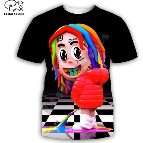 Hip Hop Rapper 69 6ix9ine / Tekashi69 3D Printed T-Shirt Men Summer Fashion O-neck Short Sleeve Shirt Funny T Shirts Cool Tees