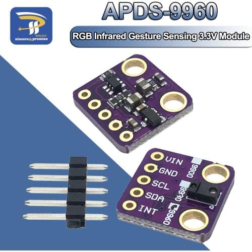 GY-9960-LLC APDS-9960 RGB And Gesture Sensor Module 3V-5V IIC I2C Breakout For Arduino APDS-9900 Digital Environment