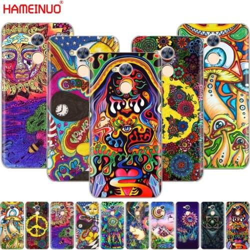 HAMEINUO Psychedelic Art Cover phone Case for Huawei Honor 10 V10 4A 5A 6A 7A 6C 6X 7X 8 9 LITE