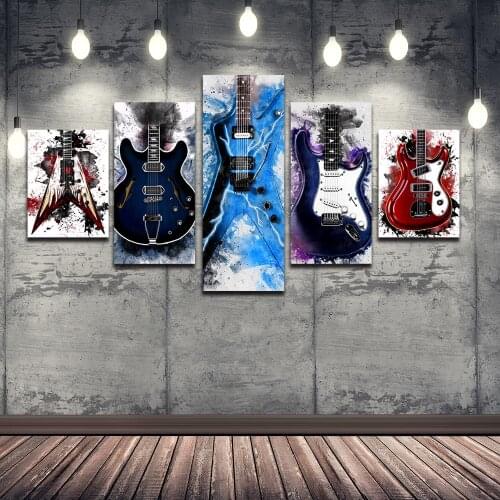 Canvas Paintings on The Wall Art Dimebag Darrell Guitar Posters and Prints Modern Pictures for Living Room No Frame