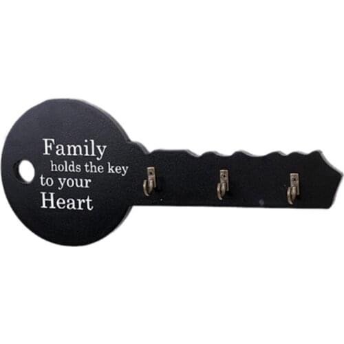 Quality Retro Wood Key Holder Wall Key Shape Hook Storage Rack Hanger Decor Room Hanging Gifts