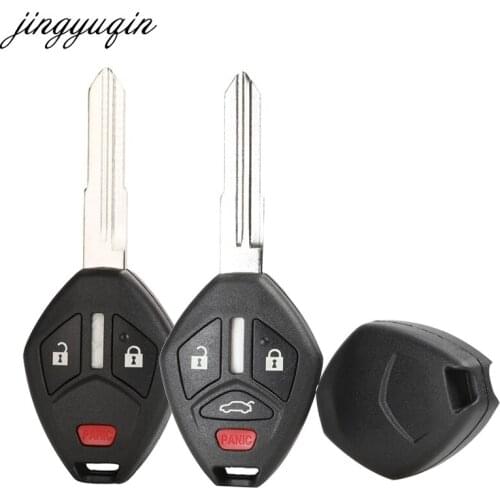 Jingyuqin 3/4 Buttons Remote Car Key Fob Shell For Mitsubishi Lancer Outlander Endeavor Galant MIT11R Blade