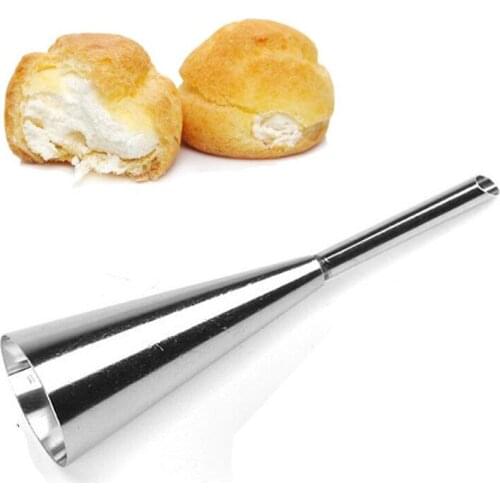2 Sizes Cream Icing Piping Puff Nozzle Tips Stainless Steel Cupcake Puffs Injection Russian Syringe Confectionery Pastry Tool