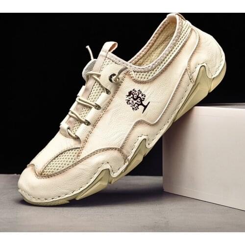 Leather Men Shoes Casual Designer Men Sneakers Luxury Mens Loafers Moccasins Comfortable Soft Male Driving Shoes Zapatos Hombre