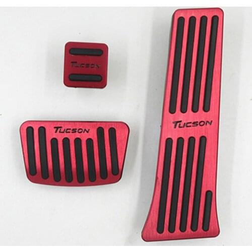 For Hyundai Tucson 2015-2020 Aluminum Alloy Pedal Cover Auto No Drilling Stainless Steel Brake And Accelerator Pedal Covers