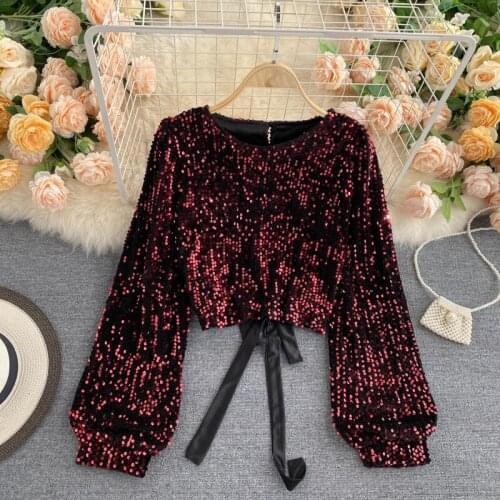 LAIBEITAI Red Blouses