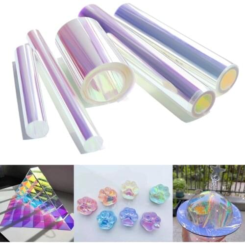 Aurora Laser Film Foil Resin Jewelry Stuff Reflectiv Stickers Laser Film DIY Craft Epoxy Silicone Mold Filling Nail Art Supplies