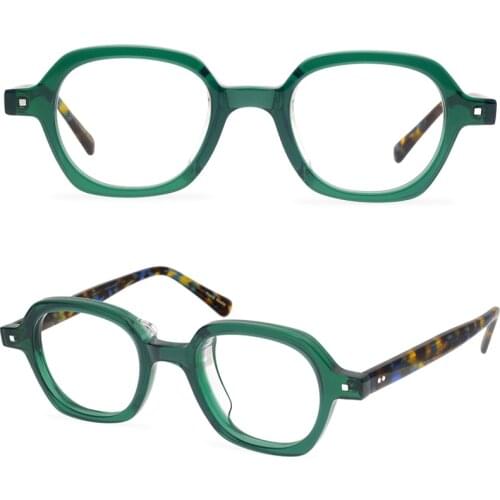 Fashion full-frame polygonal glasses frame all-match acetate glasses frame unisex
