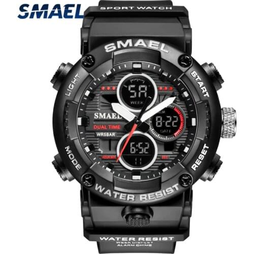 SMAEL 2021 New Men Military Waterproof Watch Quartz Sport Date Watches Mens Top Brand Luxury Digital Analog Clock Wristwatch