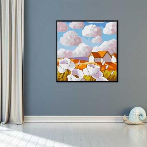 Paint By Numbers Kit -Landscape Illustration Home Decoration Canvas Painting