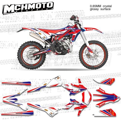 MCHMFG Motorcycle Team Graphic Decal & Sticker Kit For BETA Xtrainer 2015-2019 2015 2016 2017 2018 2019 Graphic