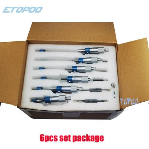 0-150mm Outside Micrometers set 0-25 25-50 50-75 75-100 100-125 125-150 Micrometers kit Rod Caliper Measure Tool 6pcs/set